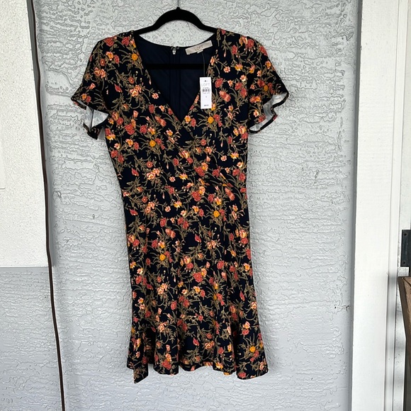 LOFT FLORAL PRINT DRESS SIZE 0 - Picture 1 of 8